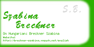 szabina breckner business card